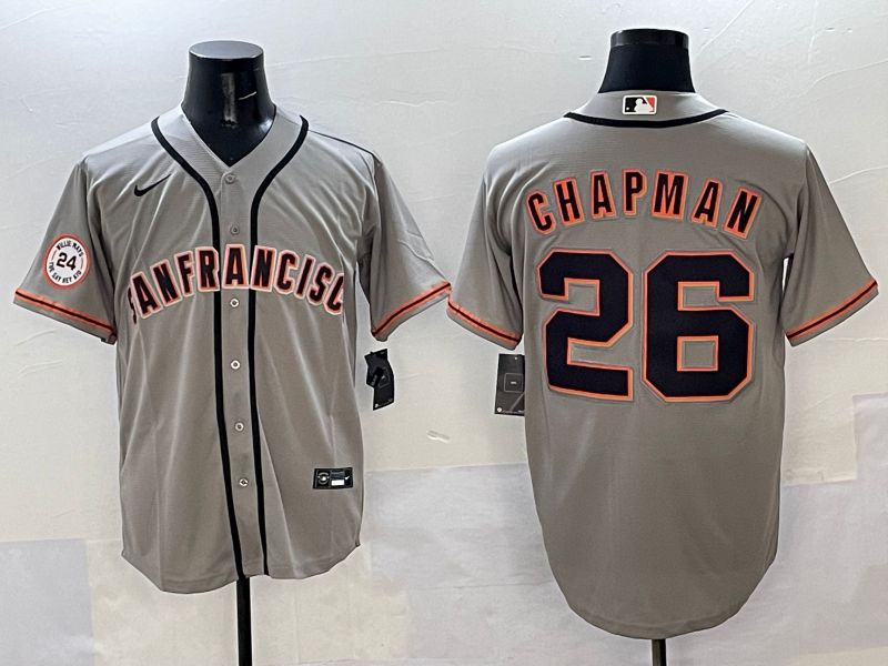 Men San Francisco Giants #26 Chapman Grey Game Nike 2025 MLB Jersey style 36->san francisco giants->MLB Jersey